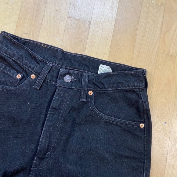 Vintage VTG Y2K Levis SilverTab Baggy Fit Wide Leg Jeans Black - Picture 6 of 10